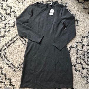 NWT J.Crew Factory Point Dress in Gray - Size 6